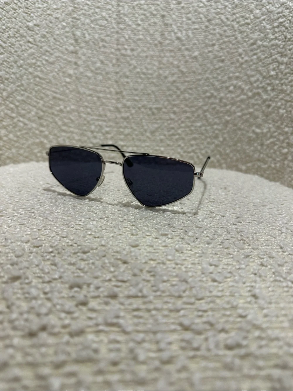 Silver Frame Black Lens Men's Sunglasses